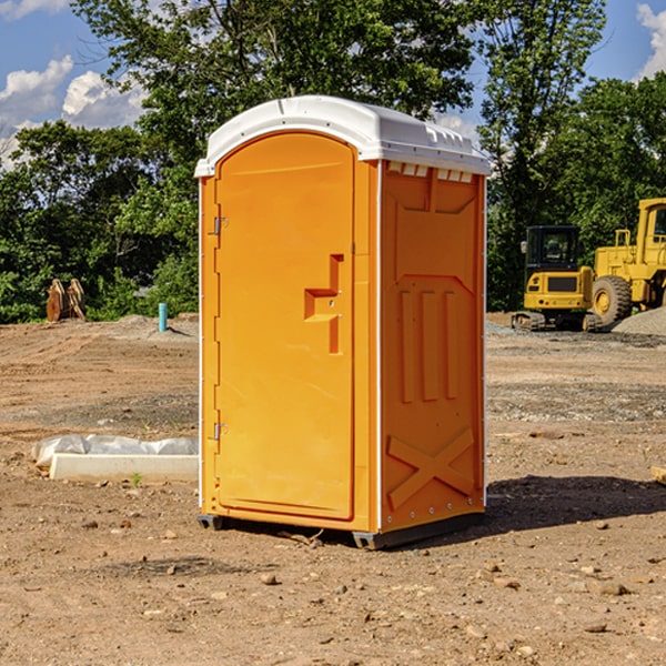 can i customize the exterior of the porta potties with my event logo or branding in Huggins Missouri